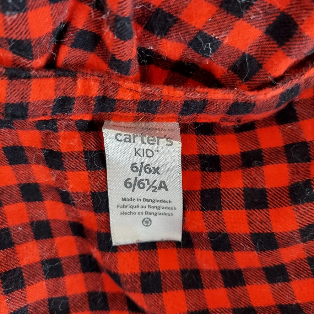 🎁 = 10/$25 - Carter's 6 / 6x red buffalo plaid dress